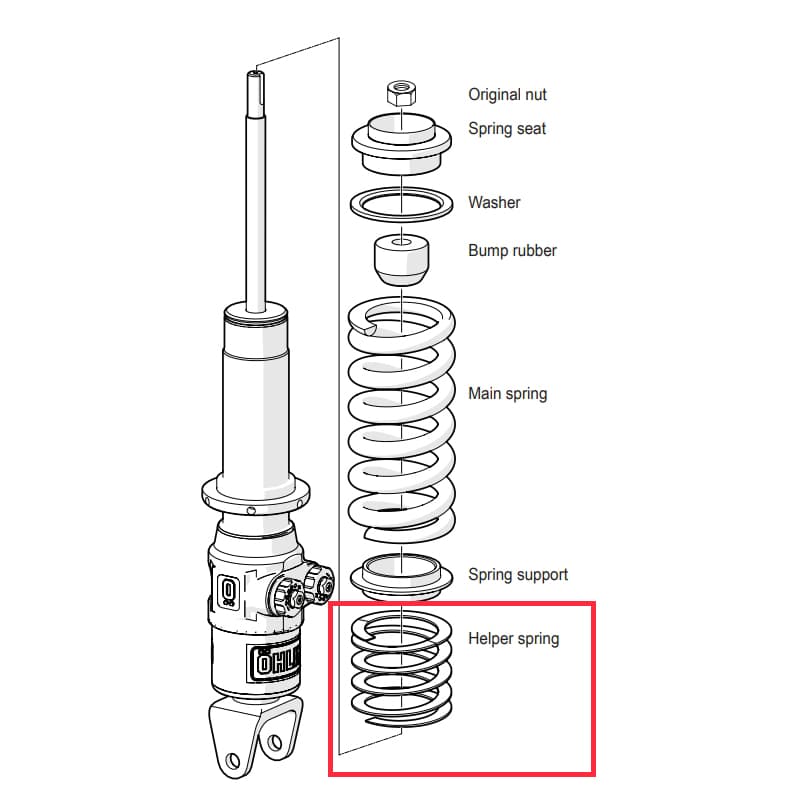 OHLINS 05173-02 Допоміжна пружина (57 mm ID, 60 mm Length, 30 N/mm)