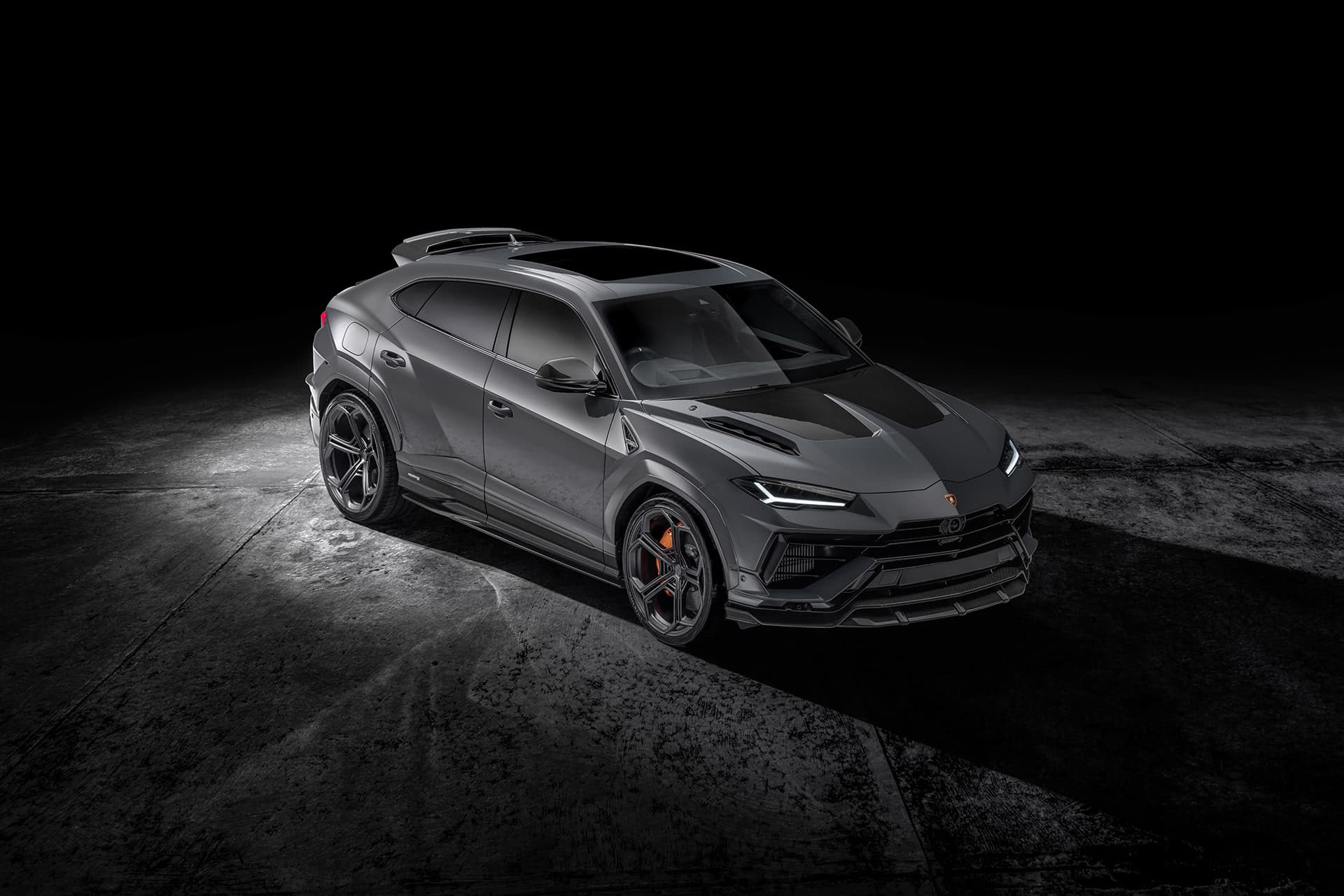 Нижня накладка переднього бампера Visual Carbon Fibre для Lamborghini Urus S - без OEM splitter - Image 1