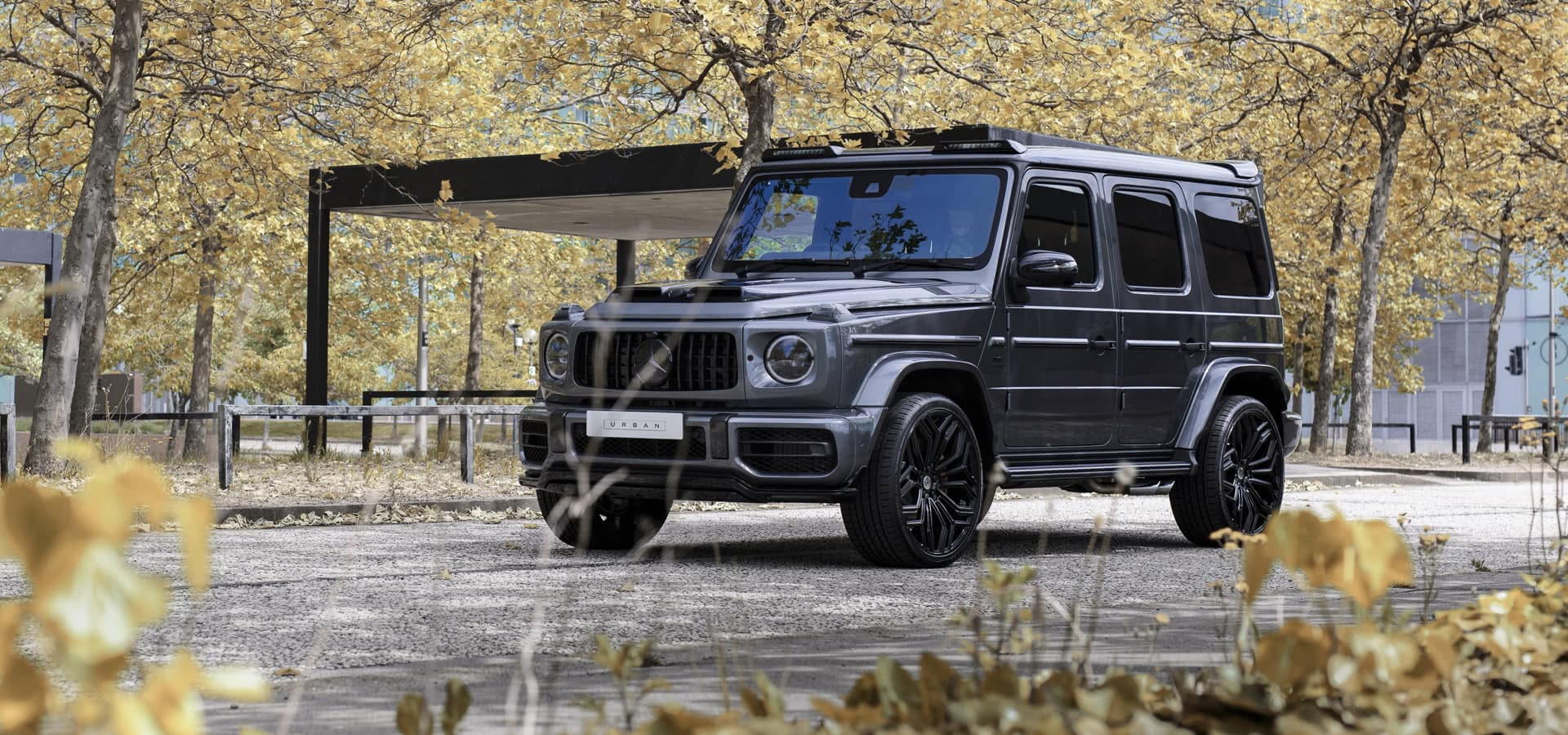 Накладка skid pan переднього бампера Urban Visual Carbon Fibre для Mercedes W463A G-Wagon Softkit - Image 1