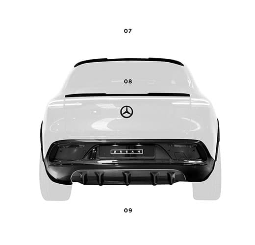 Верхній спойлер Urban для Mercedes-Benz EQC - Gloss Black - Image 1