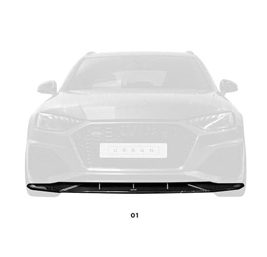 Audi RS4 B9 Visual Carbon Fibre Front Splitter with URBAN Branding - B9 generation