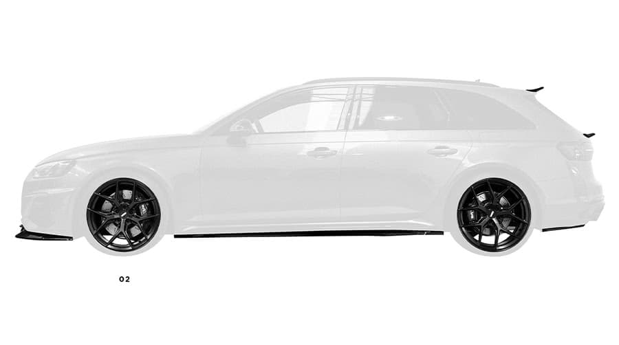 Карбонові нижні пороги Urban для Audi RS4 B9 / B9.5 - покоління B9.5