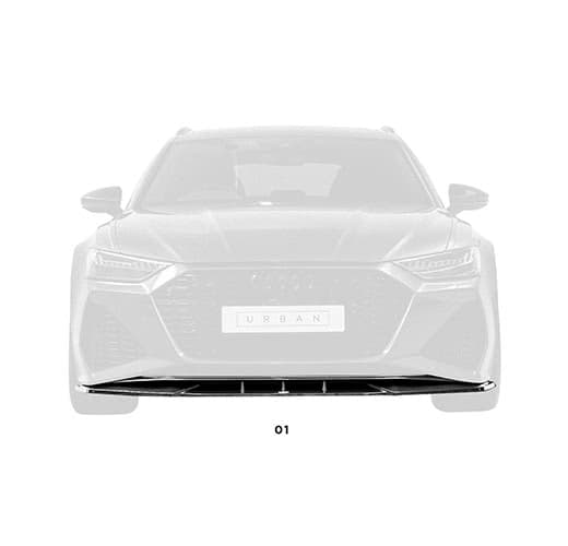 Audi C8 RS6 / RS7 Visual Carbon Fibre Front Splitter with URBAN Emblem