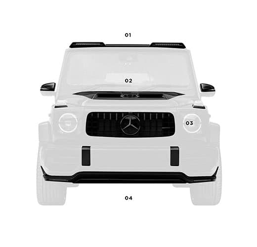 Urban carbon fibre trim for G-Wagon Softkit - Visual Carbon Fibre - Image 1