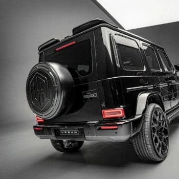 Mercedes W465 G-Wagon Aerokit / Widetrack UA Icon Visual Carbon Fibre Rear Wheel Carrier