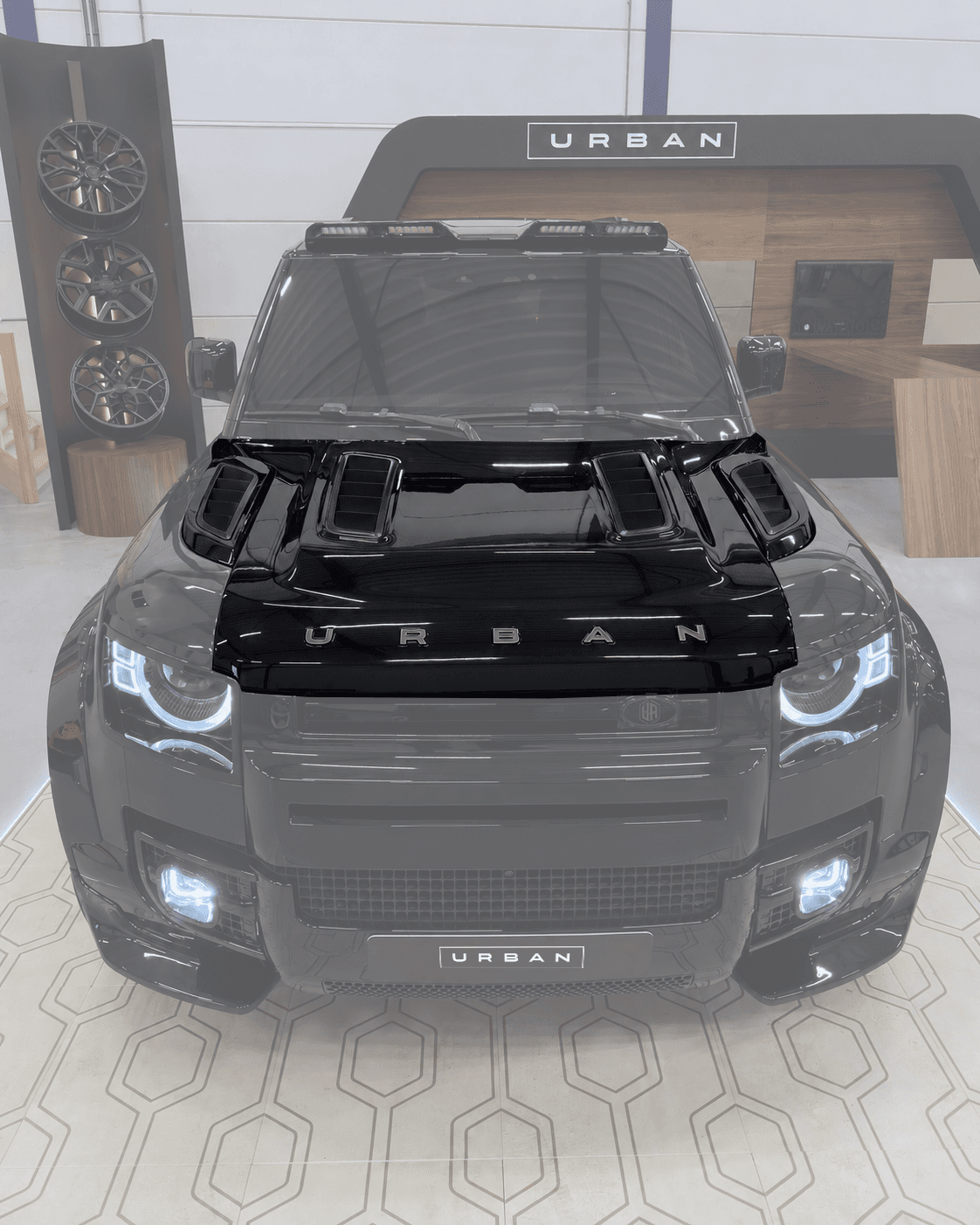Вентильований капот Urban XRS Non Visual Carbon Fibre для Defender L663 90/110/130