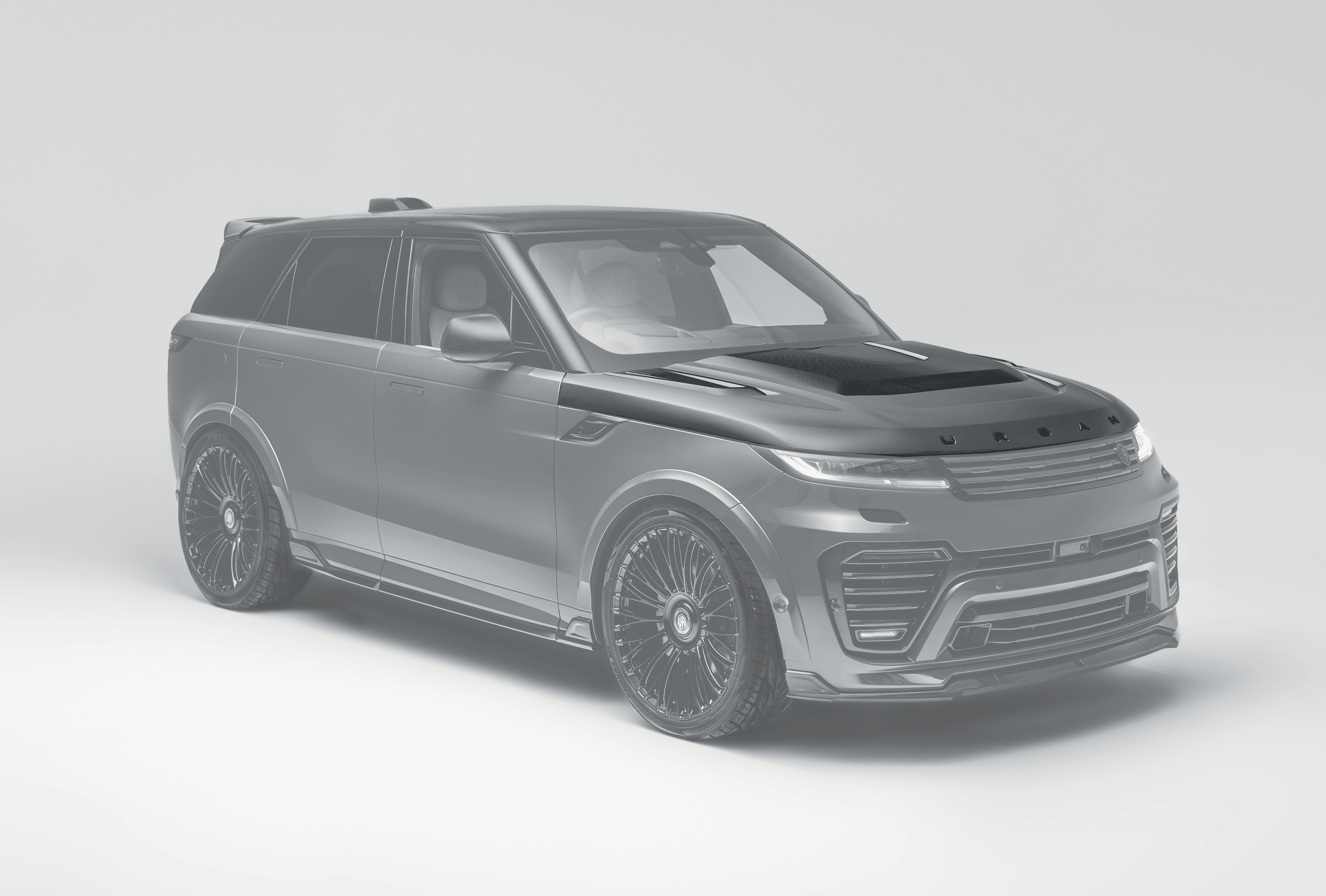 Urban Semi-Visual Carbon Fibre Bonnet Assembly with Visual Top Vents for Range Rover Sport L461